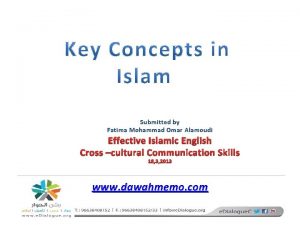Submitted by Fatima Mohammad Omar Alamoudi Effective Islamic