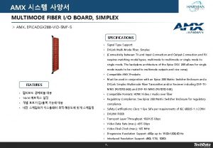 AMX MULTIMODE FIBER IO BOARD SIMPLEX AMX EPICADGX