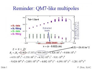 Reminder QM 7 like multipoles By data By