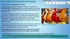 The Guitar Deconstruct and Design 1 Question Research