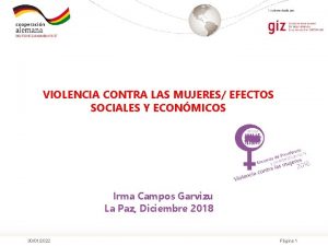 VIOLENCIA CONTRA LAS MUJERES EFECTOS SOCIALES Y ECONMICOS