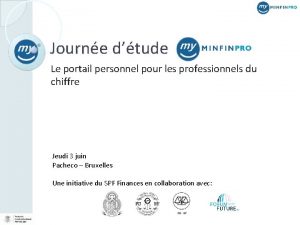 Journe dtude Le portail personnel pour les professionnels