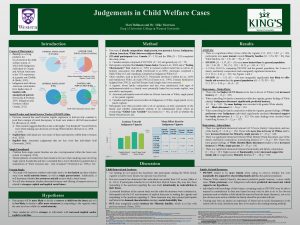 Judgements in Child Welfare Cases Mari Pullman and