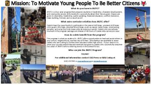 Mission To Motivate Young People To Be Better