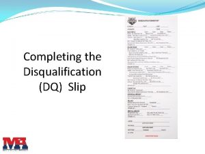Completing the Disqualification DQ Slip Swimmer Detail Rows