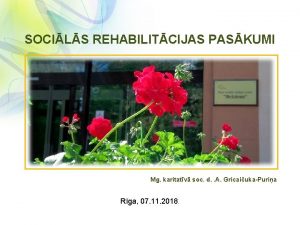 SOCILS REHABILITCIJAS PASKUMI Mg karitatv soc d A