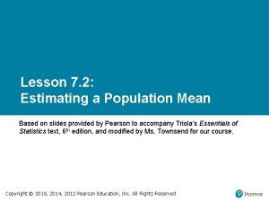 Lesson 7 2 Estimating a Population Mean Based