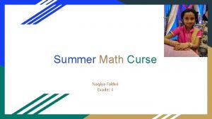 Summer Math Curse Naqiya Fakhri Grade 4 Problem