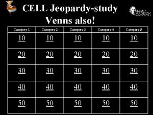 CELL Jeopardystudy Venns also Category 1 Category 2