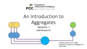 An Introduction to Aggregates 1 LRM Module 10