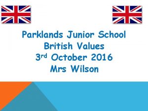 Parklands Junior School British Values 3 rd October