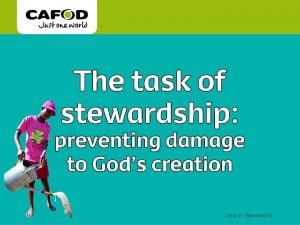 www cafod org uk Year 5 Stewardship But