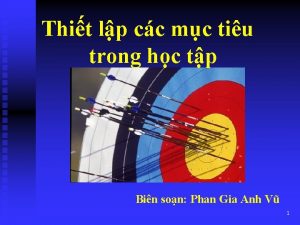 Thit lp cc mc tiu trong hc tp