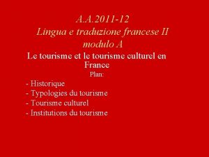 A A 2011 12 Lingua e traduzione francese