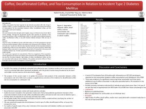 Coffee Decaffeinated Coffee and Tea Consumption in Relation