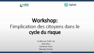 Workshop limplication des citoyens dans le cycle du