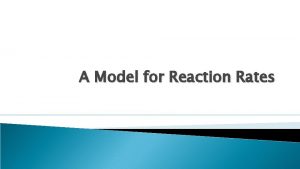 A Model for Reaction Rates Expressing Reaction Rates