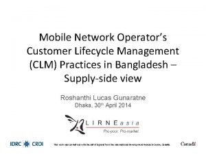 Mobile Network Operators Customer Lifecycle Management CLM Practices