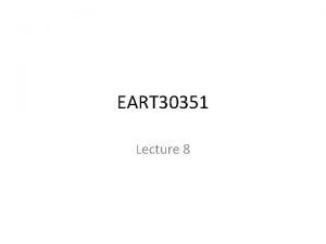 EART 30351 Lecture 8 Recap Horizontal convergence and