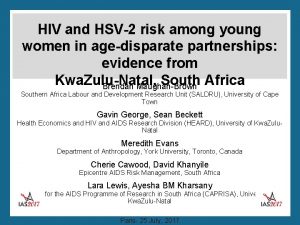 HIV and HSV2 risk among young women in