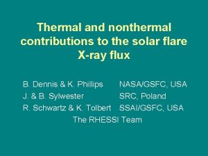 Thermal and nonthermal contributions to the solar flare