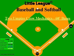 League Little League Two Man Mechanics Baseball and