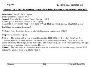 July 2014 doc IEEE 802 15 14 0393