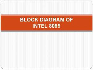 BLOCK DIAGRAM OF INTEL 8085 www eazynotes com