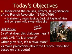 Todays Objectives Understand the causes effects significance of
