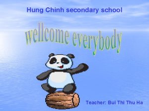 Hung Chinh secondary school Teacher Bui Thu Ha