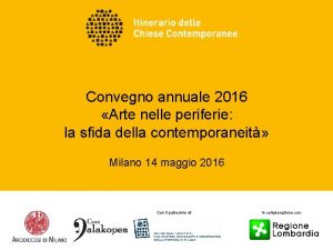 Convegno annuale 2016 Arte nelle periferie la sfida