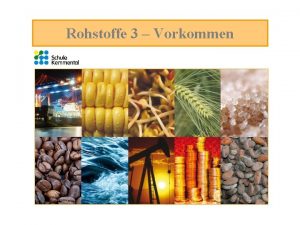 Rohstoffe 3 Vorkommen Rohstoffvorkommen in der Schweiz berlege