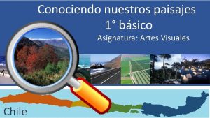 Conociendo nuestros paisajes 1 bsico Asignatura Artes Visuales