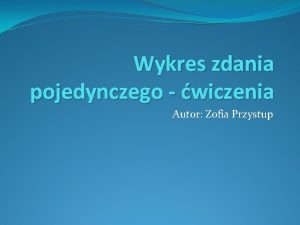 Wykres zdania pojedynczego wiczenia Autor Zofia Przystup Lekcja