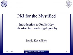 PKI for the Mystified Introduction to Public Key