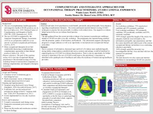 COMPLEMENTARY AND INTEGRATIVE APPROACHES FOR Student THERAPY Name