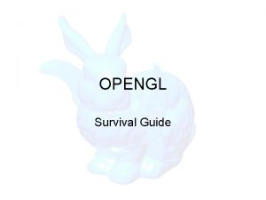 OPENGL Survival Guide What Doesnt Open GL Do
