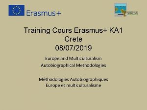 Training Cours Erasmus KA 1 Crete 08072019 Europe