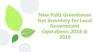 New Paltz Greenhouse Gas Inventory for Local Government