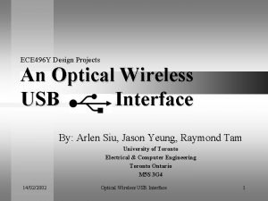 ECE 496 Y Design Projects An Optical Wireless