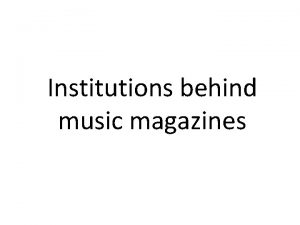 Institutions behind music magazines Bauer Media Bauer Media
