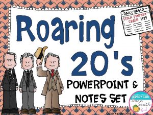 Roaring 20s Power Point Notes Set Erin Kathryn