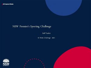 NSW Department of Education NSW Premiers Sporting Challenge