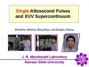 Single Attosecond Pulses and XUV Supercontinuum Shambhu Ghimire