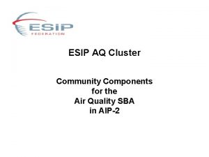 ESIP AQ Cluster Community Components for the Air