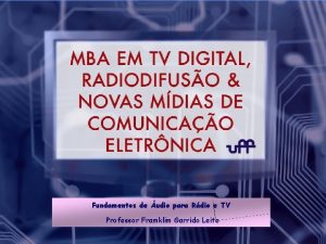 Fundamentos de udio para Rdio e TV Professor