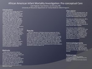 African American Infant Mortality Investigation Preconceptual Care Leah