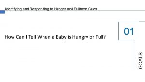 Identifying and Responding to Hunger and Fullness Cues