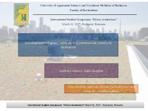 Development of green roofs on the commercial centers