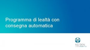 Programma di lealt consegna automatica Programma di lealt